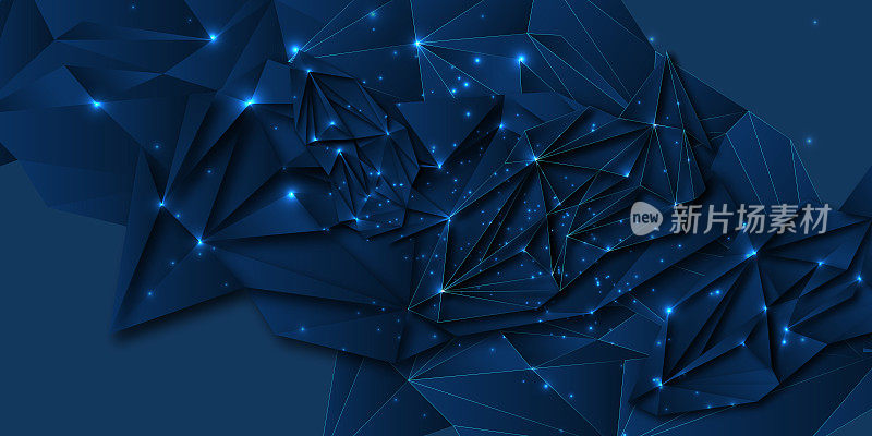 Fractal Abstract dark blue Background stock illustration